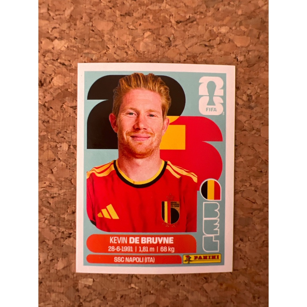 Kevin De Bruyne Panini FIFA World Cup 2026 Sticker BEL 15 Belgium Soccer Card